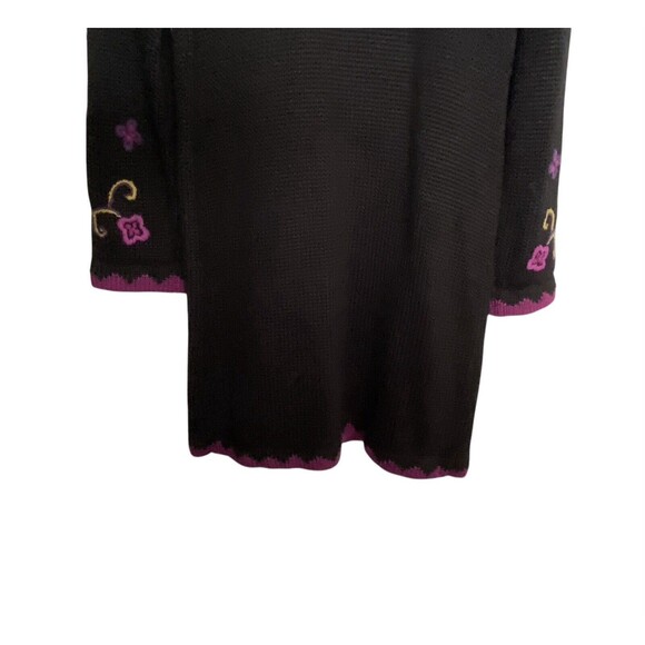 Victor Costa Sweater Dress Floral Knee Length - Picture 11 of 11